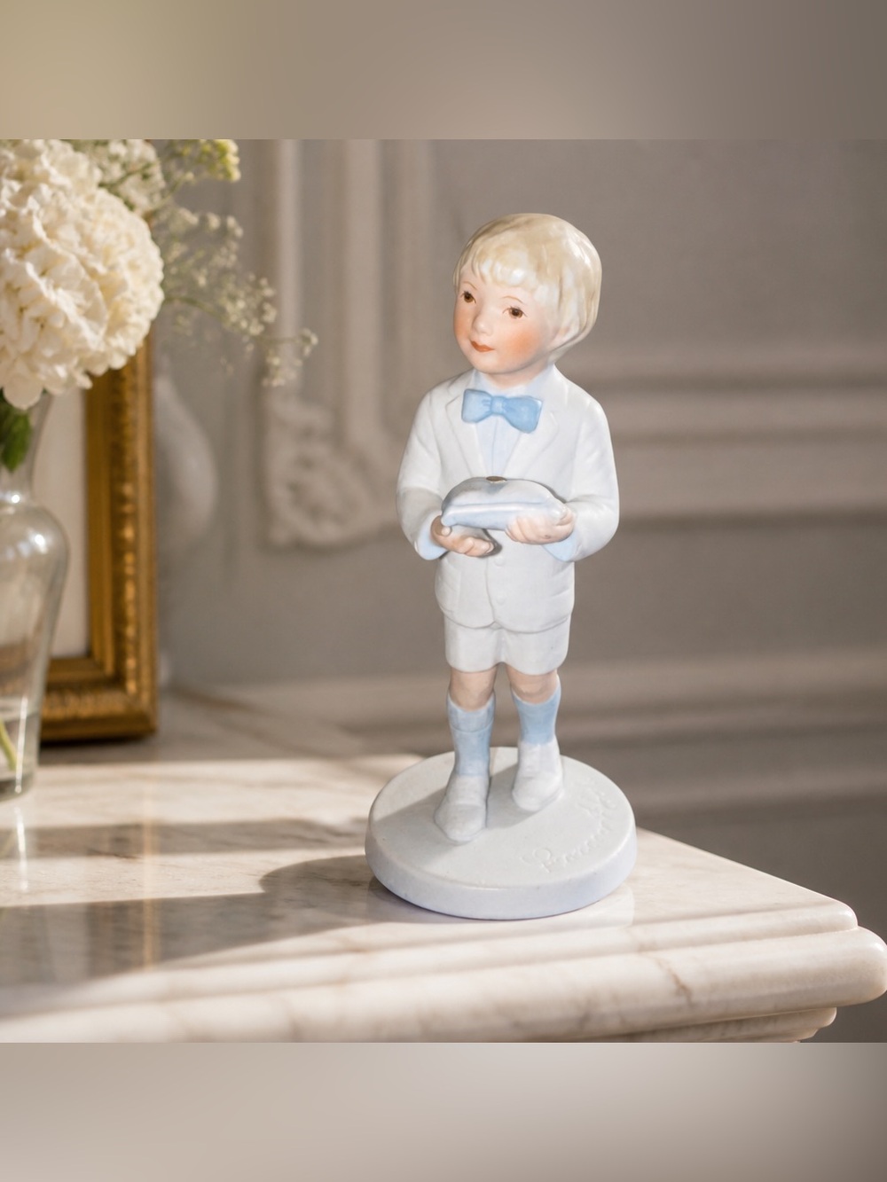 VTG 1982 RING BEARER Child Figurine By Frances Hook Wedding MINT *NO BOX